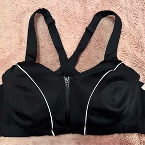 Victoria's Secret Black Sports Bra with White Accents
